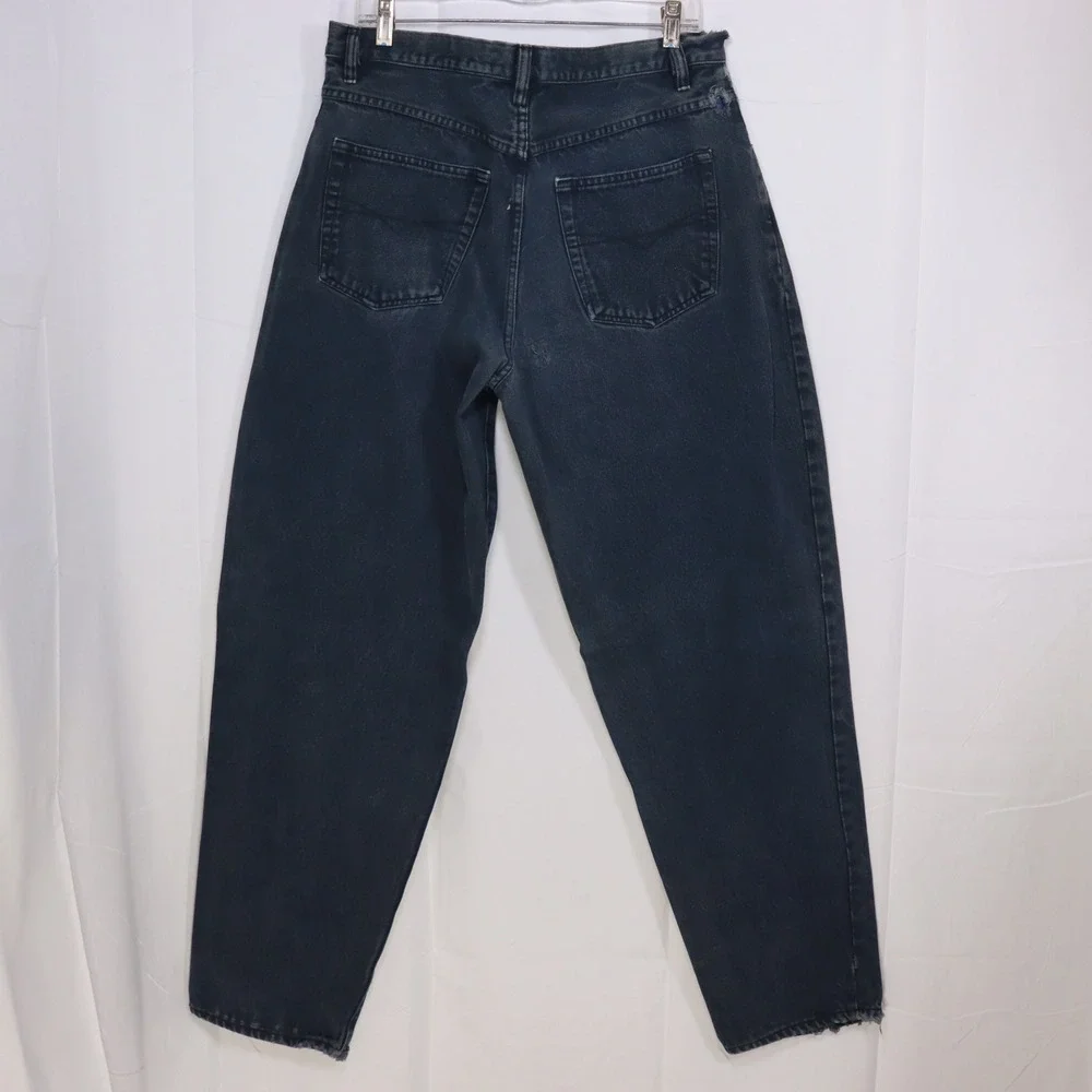 Anchor Blue Baggy‎ Jeans Mens 36x32 Dark Wash 90s Vintage Relaxed Skater Denim